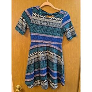 4/$12 Emily West Girls 12 Reversible Dress Geometric & Polka Dots